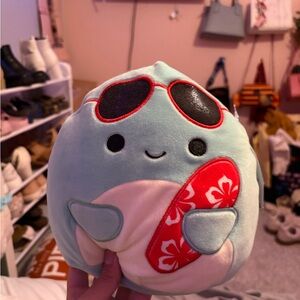 Squishmallows Light Blue and Red Stuffed Animal
